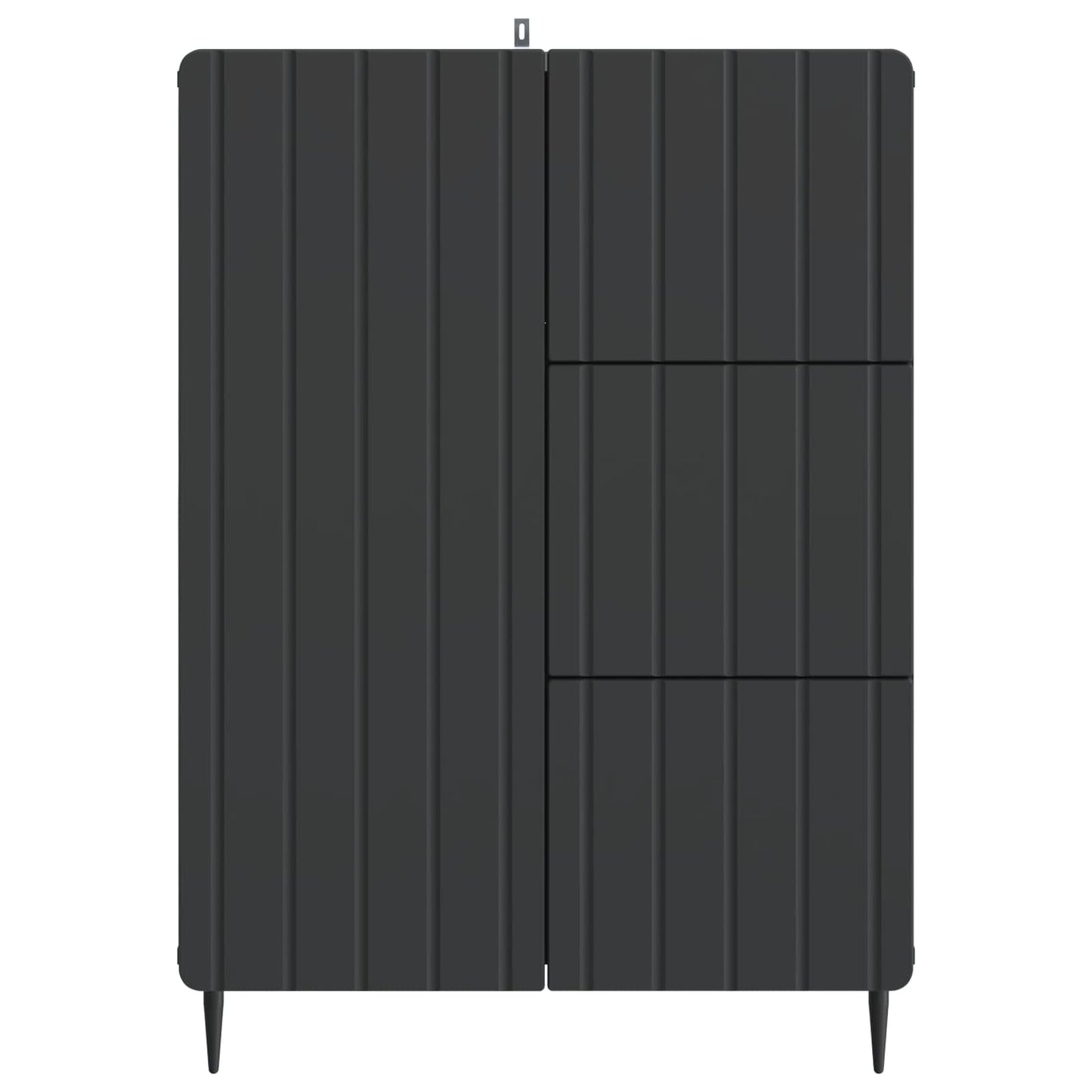 Sideboard med låda Svart 66 x 34,5 x 91,5 cm Konstruerat trä
