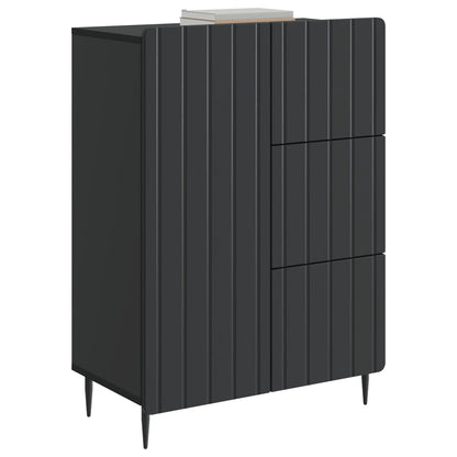 Sideboard med låda Svart 66 x 34,5 x 91,5 cm Konstruerat trä