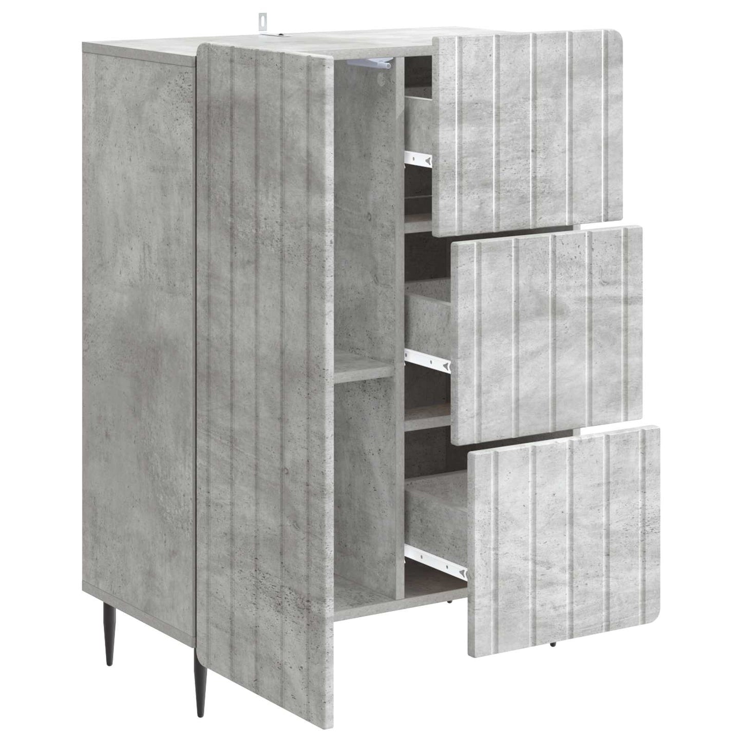 Sideboard Betonggrå 66 x 34,5 x 91,5 cm Konstruerat trä