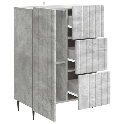 Sideboard Betonggrå 66 x 34,5 x 91,5 cm Konstruerat trä