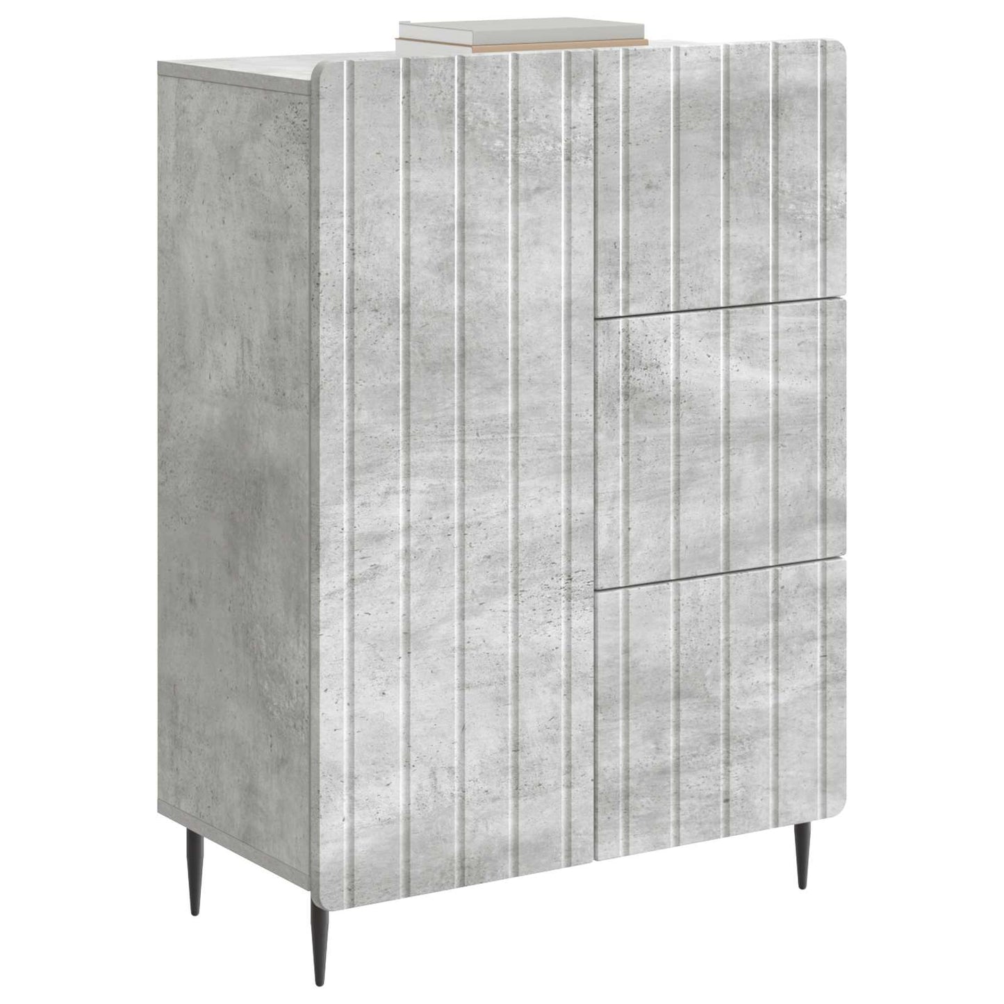 Sideboard Betonggrå 66 x 34,5 x 91,5 cm Konstruerat trä