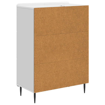 Sideboard Vit högglans 66 x 34,5 x 91,5 cm Konstruerat trä