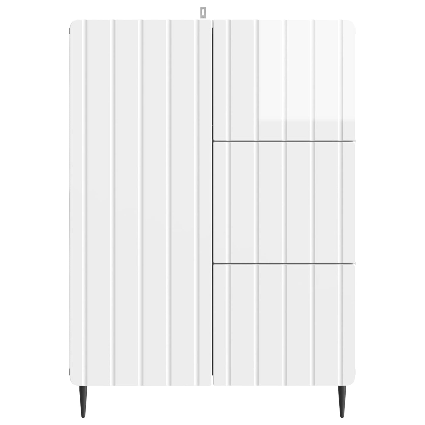 Sideboard Vit högglans 66 x 34,5 x 91,5 cm Konstruerat trä