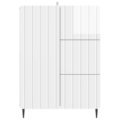 Sideboard Vit högglans 66 x 34,5 x 91,5 cm Konstruerat trä