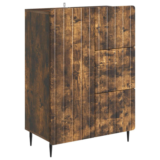 Sideboard med låda Rökt ek 66 x 34,5 x 91,5 cm Konstruerat trä