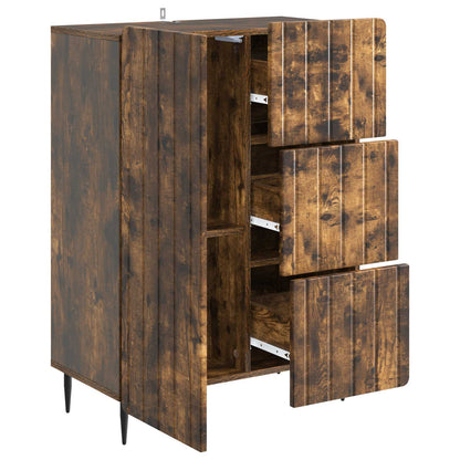 Sideboard med låda Rökt ek 66 x 34,5 x 91,5 cm Konstruerat trä