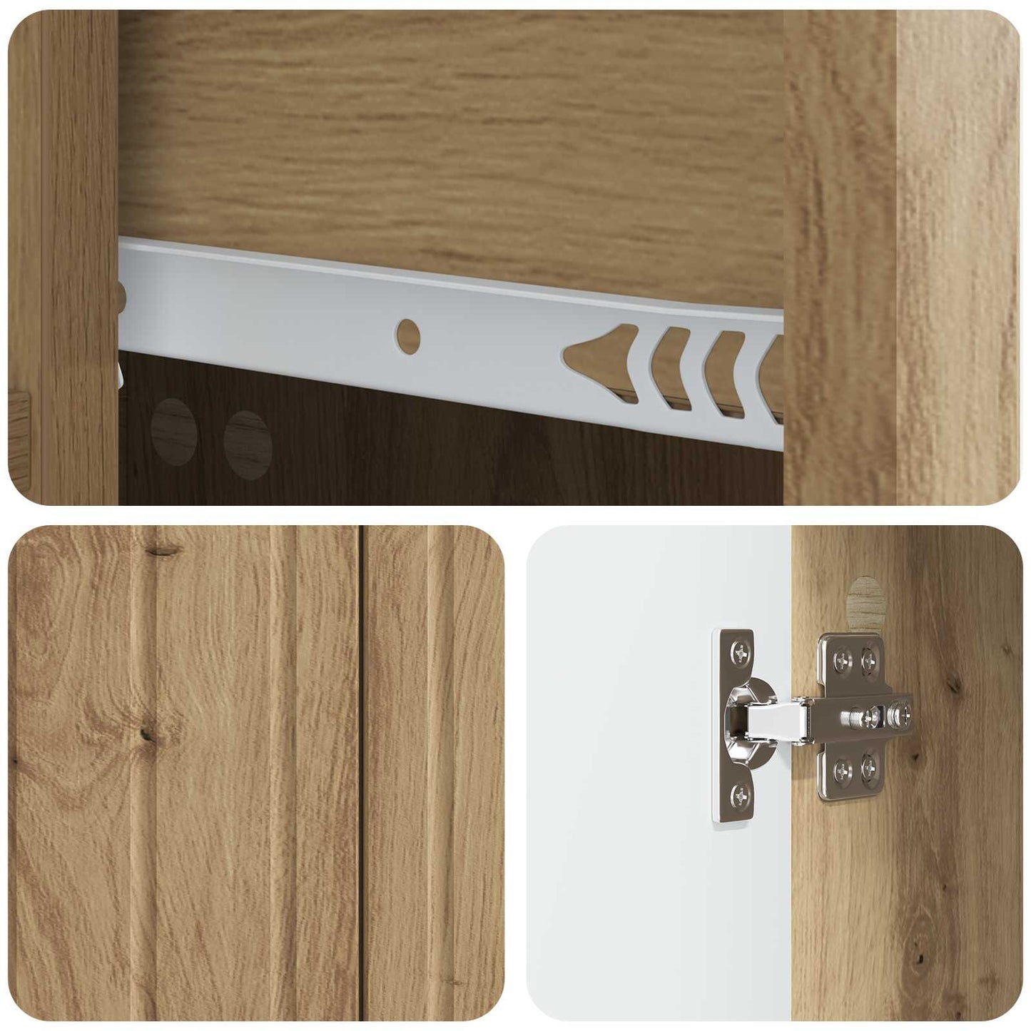 Sideboard Artisan-ek 66 x 34,5 x 91,5 cm Konstruerat trä