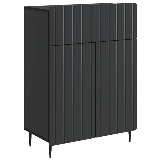 Sideboard med låda Svart 66 x 34,5 x 92 cm Konstruerat trä