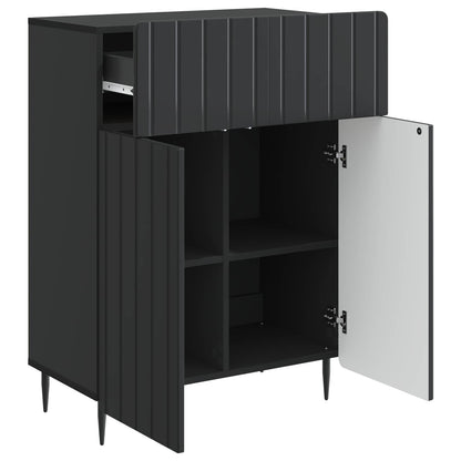 Sideboard med låda Svart 66 x 34,5 x 92 cm Konstruerat trä