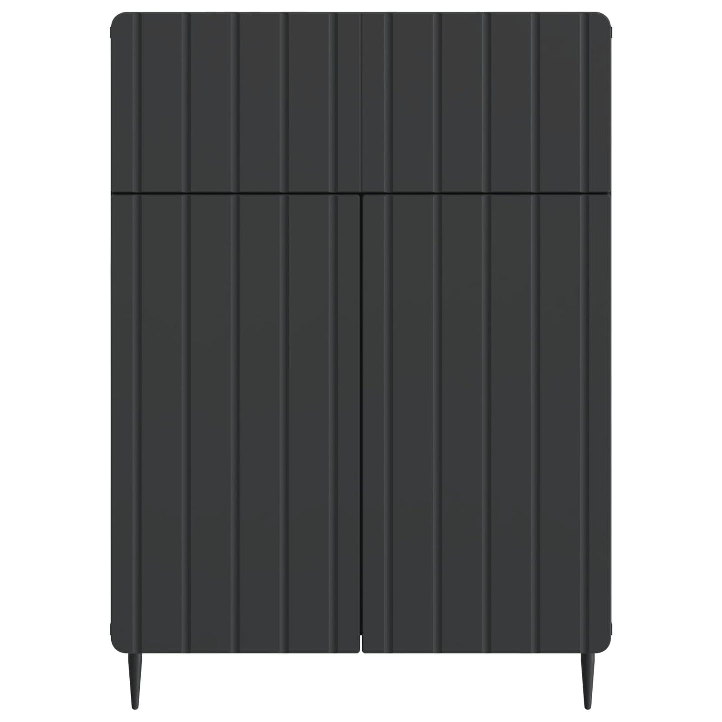 Sideboard med låda Svart 66 x 34,5 x 92 cm Konstruerat trä