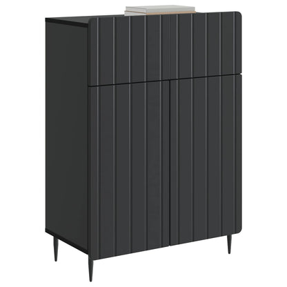 Sideboard med låda Svart 66 x 34,5 x 92 cm Konstruerat trä