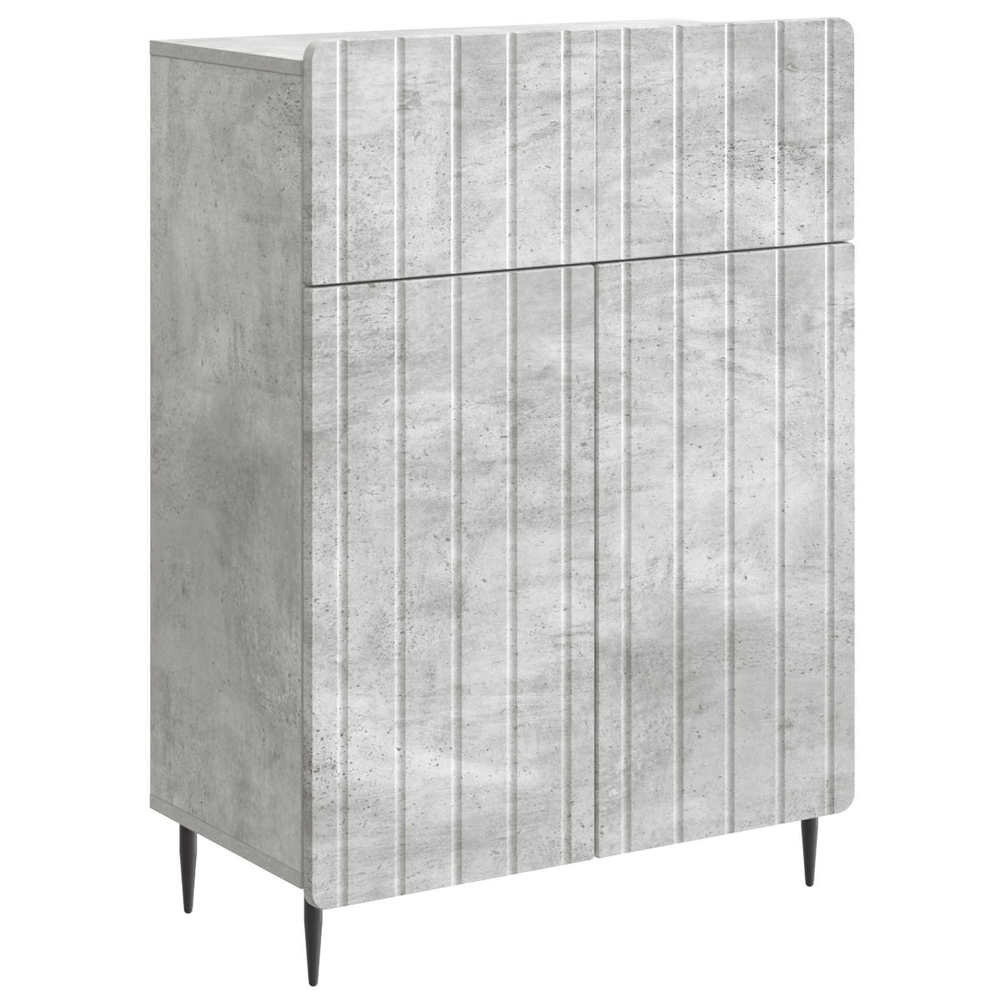 Sideboard med låda Betonggrå 66 x 34,5 x 92 cm Konstruerat trä
