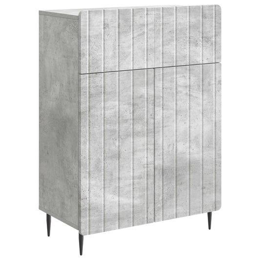 Sideboard med låda Betonggrå 66 x 34,5 x 92 cm Konstruerat trä