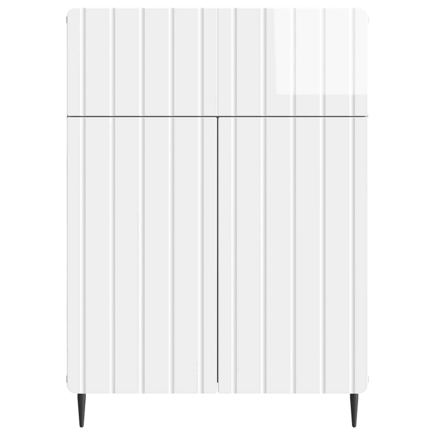 Sideboard Vit högglans 66 x 34,5 x 92 cm Konstruerat trä