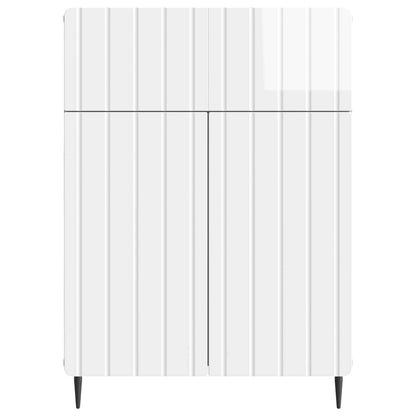 Sideboard Vit högglans 66 x 34,5 x 92 cm Konstruerat trä