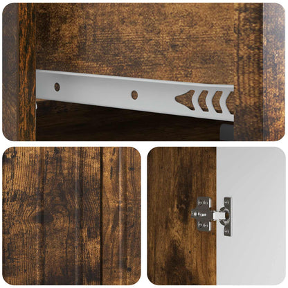 Sideboard med låda Rökt ek 66 x 34,5 x 92 cm Konstruerat trä