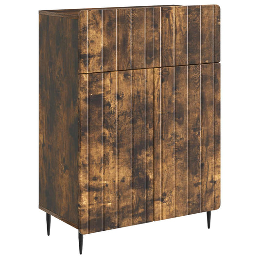 Sideboard med låda Rökt ek 66 x 34,5 x 92 cm Konstruerat trä