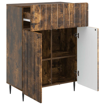 Sideboard med låda Rökt ek 66 x 34,5 x 92 cm Konstruerat trä