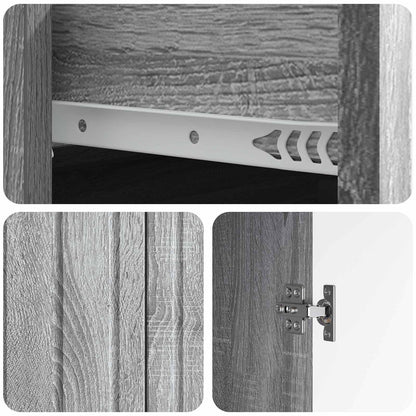 Sideboard Grå sonoma-ek 66 x 34,5 x 92 cm Konstruerat trä