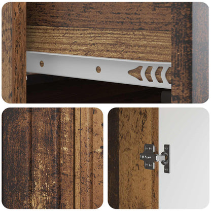 Sideboard Gammalt trä 66 x 34,5 x 92 cm Konstruerat trä