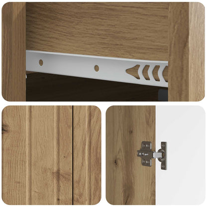 Sideboard med låda Artisan-ek 66 x 34,5 x 92 cm Konstruerat trä