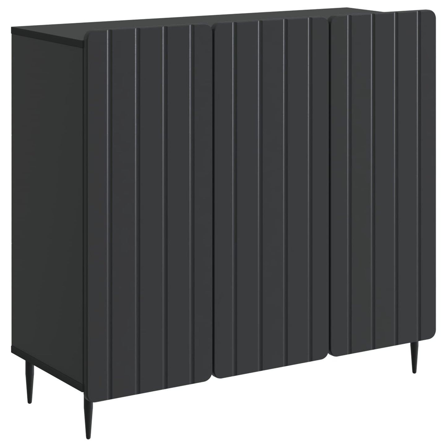 Sideboard Svart 89 x 34,5 x 82 cm Konstruerat trä