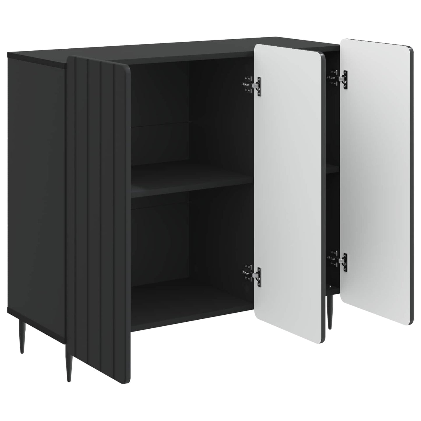 Sideboard Svart 89 x 34,5 x 82 cm Konstruerat trä