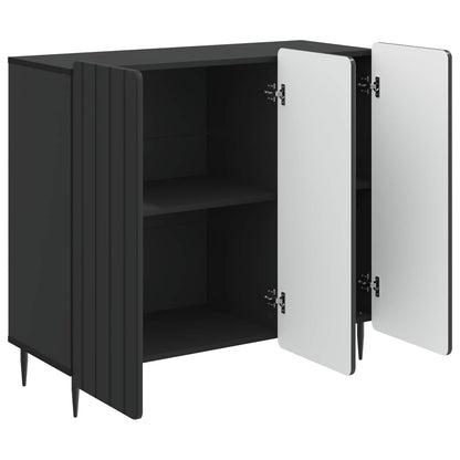 Sideboard Svart 89 x 34,5 x 82 cm Konstruerat trä