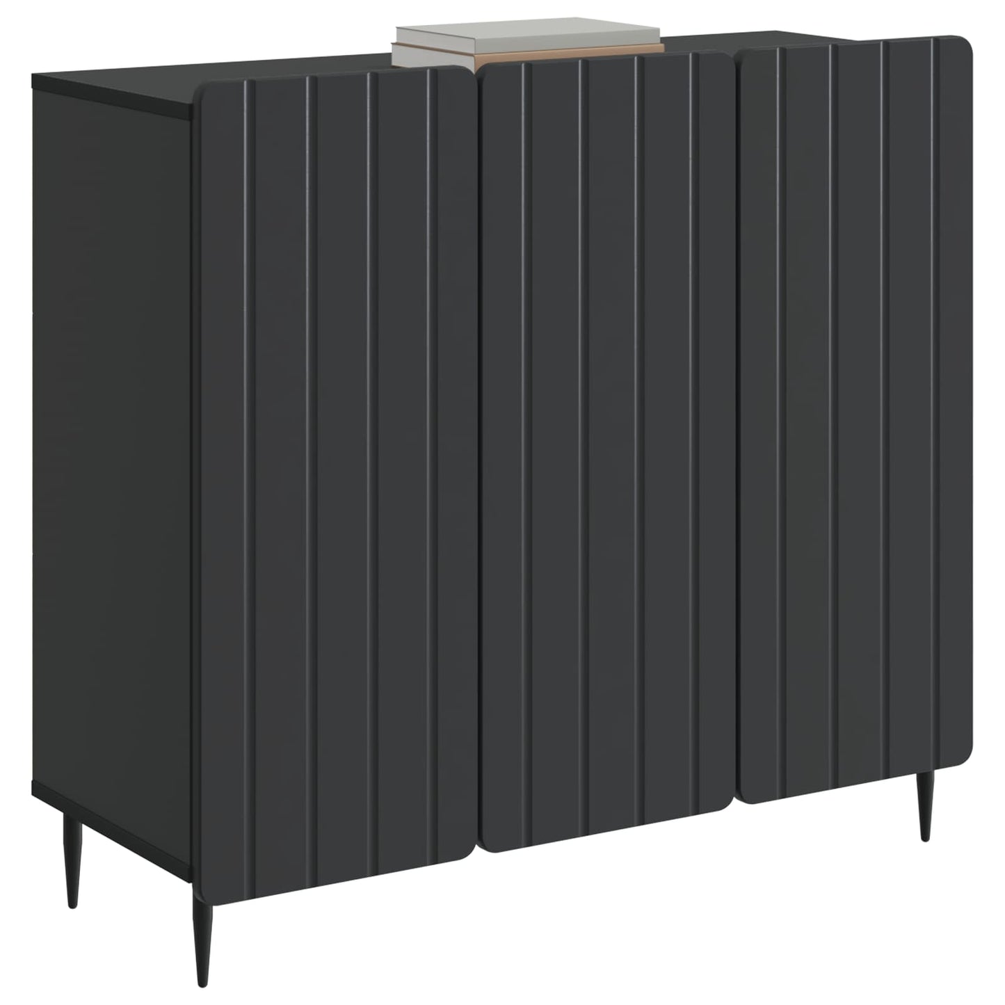 Sideboard Svart 89 x 34,5 x 82 cm Konstruerat trä