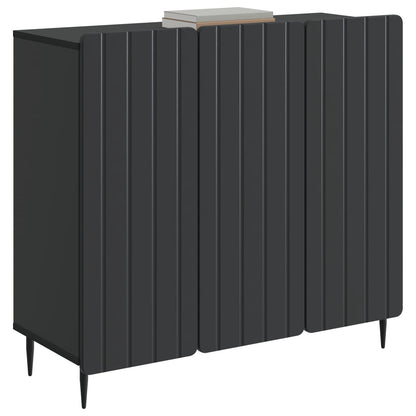 Sideboard Svart 89 x 34,5 x 82 cm Konstruerat trä