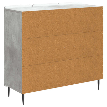 Sideboard Betonggrå 89 x 34,5 x 82 cm Konstruerat trä