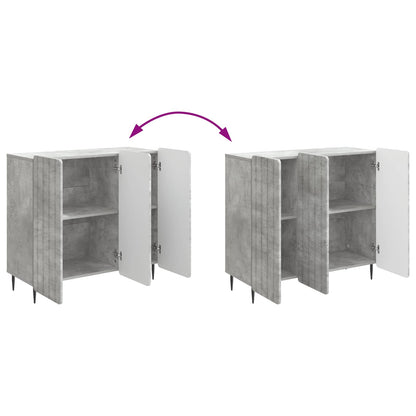 Sideboard Betonggrå 89 x 34,5 x 82 cm Konstruerat trä
