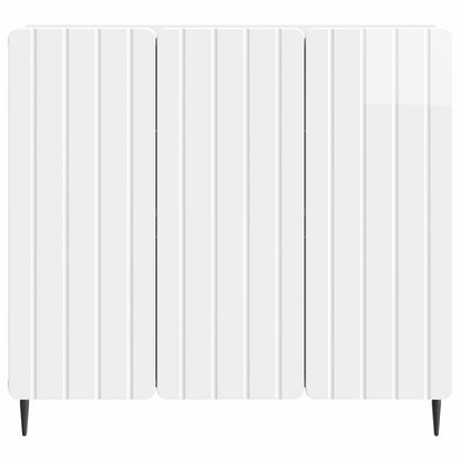 Sideboard Vit högglans 89 x 34,5 x 82 cm Konstruerat trä