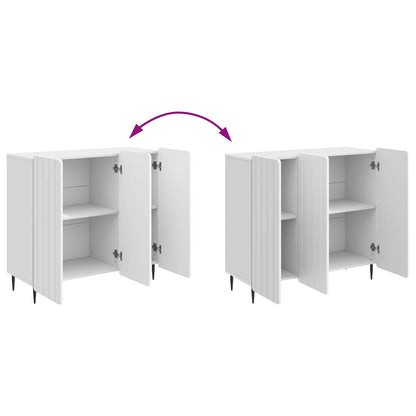 Sideboard Vit högglans 89 x 34,5 x 82 cm Konstruerat trä