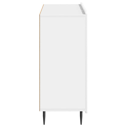 Sideboard Vit högglans 89 x 34,5 x 82 cm Konstruerat trä