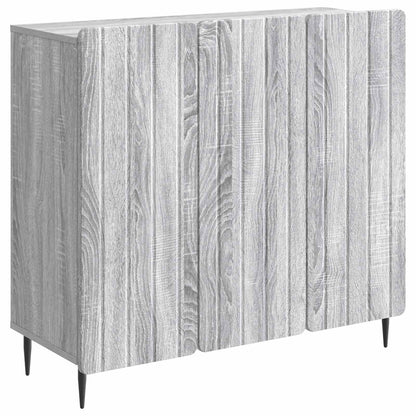 Sideboard Grå sonoma-ek 89 x 34,5 x 82 cm Konstruerat trä