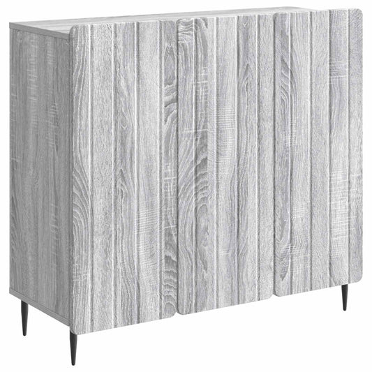 Sideboard Grå sonoma-ek 89 x 34,5 x 82 cm Konstruerat trä