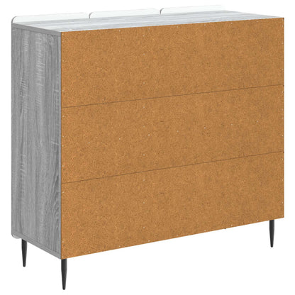 Sideboard Grå sonoma-ek 89 x 34,5 x 82 cm Konstruerat trä