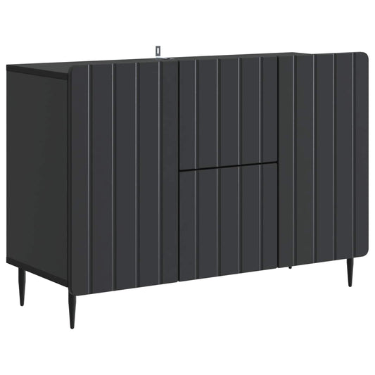 Sideboard med låda Svart 89 x 34,5 x 62 cm Konstruerat trä