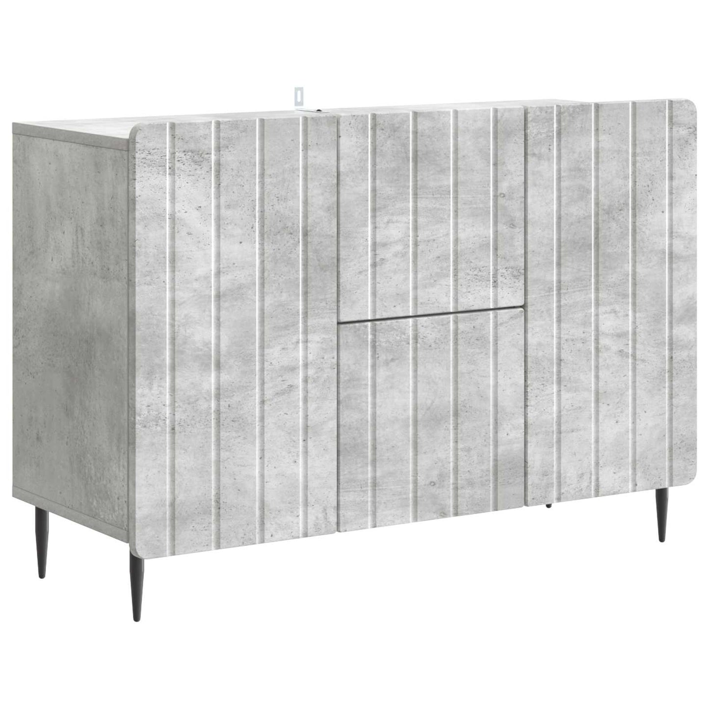 Sideboard med låda Betonggrå 89 x 34,5 x 62 cm Konstruerat trä