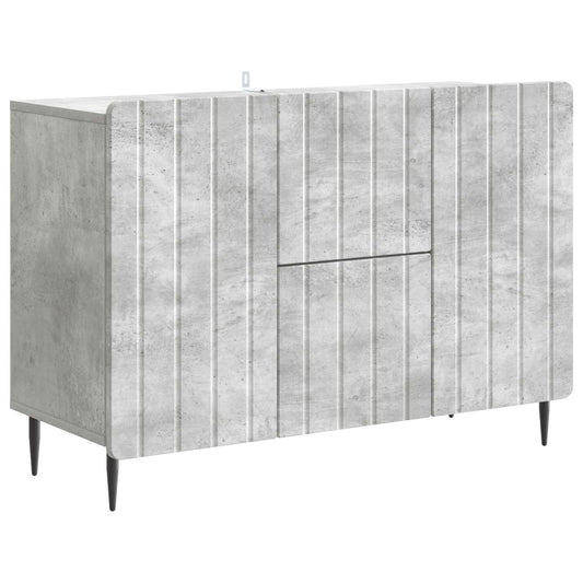 Sideboard med låda Betonggrå 89 x 34,5 x 62 cm Konstruerat trä