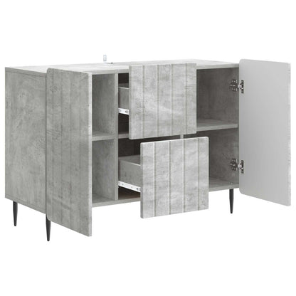 Sideboard med låda Betonggrå 89 x 34,5 x 62 cm Konstruerat trä