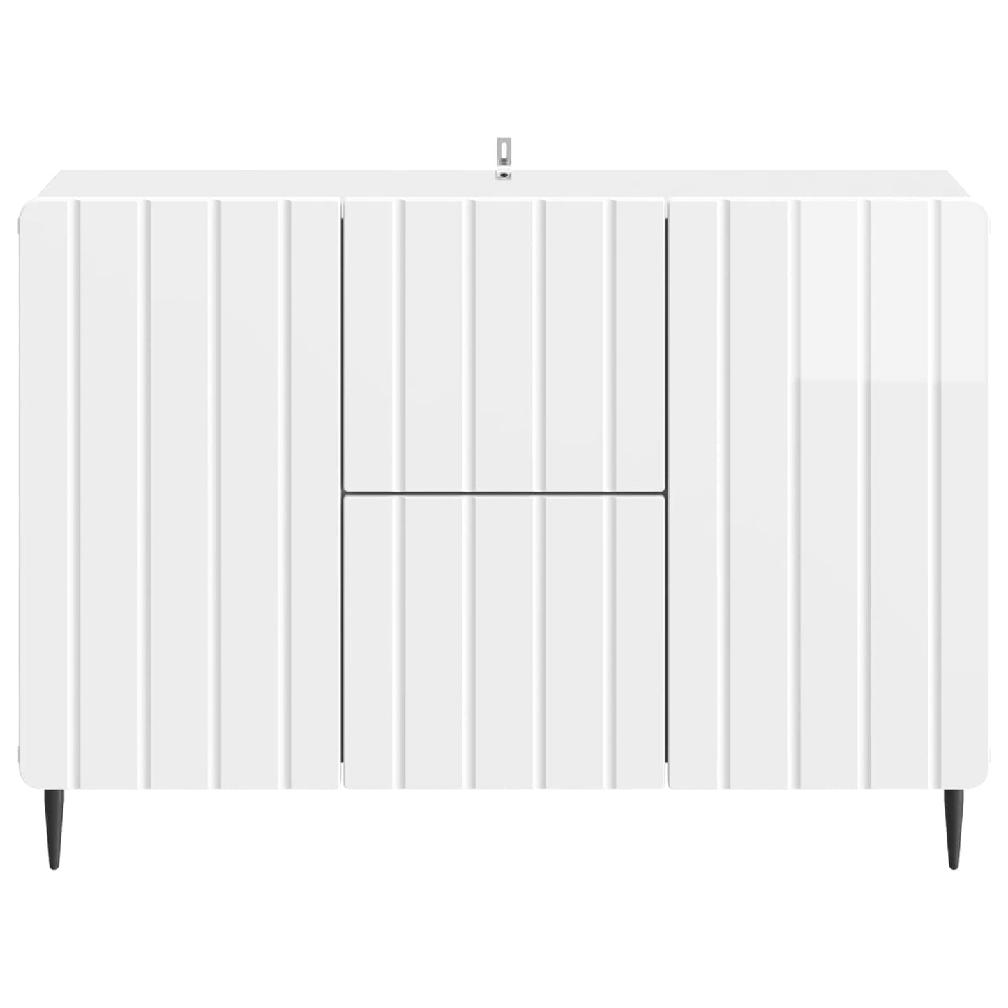 Sideboard Vit högglans 89 x 34,5 x 62 cm Konstruerat trä