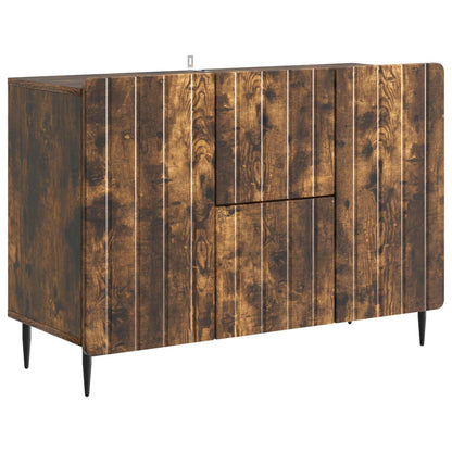 Sideboard med låda Rökt ek 89 x 34,5 x 62 cm Konstruerat trä