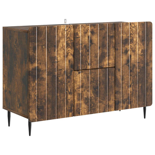 Sideboard med låda Rökt ek 89 x 34,5 x 62 cm Konstruerat trä