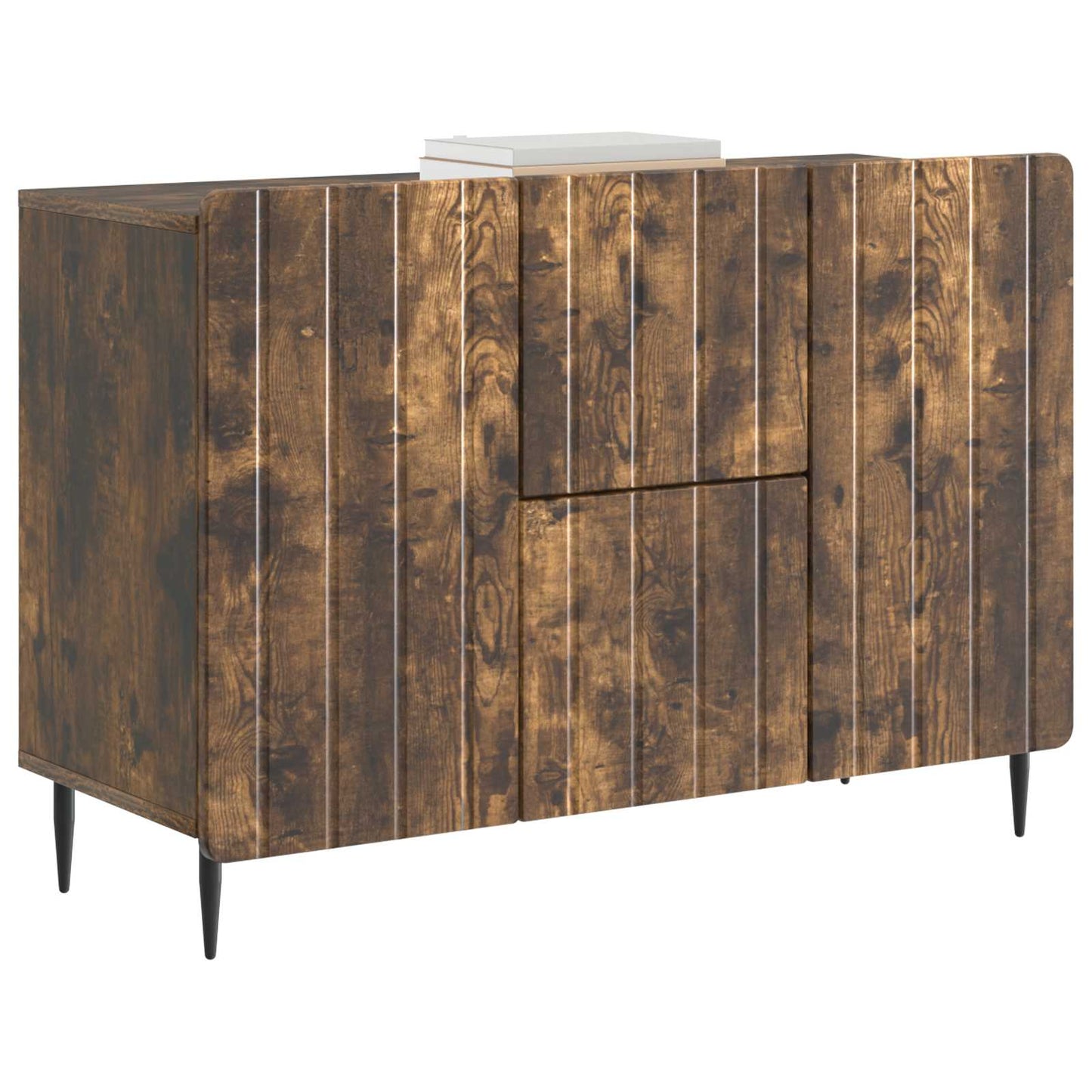Sideboard med låda Rökt ek 89 x 34,5 x 62 cm Konstruerat trä