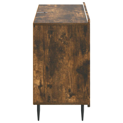 Sideboard med låda Rökt ek 89 x 34,5 x 62 cm Konstruerat trä