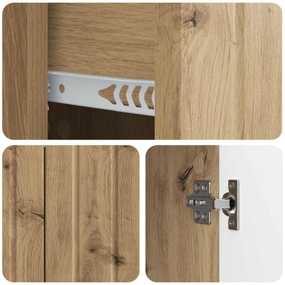 Sideboard med låda Artisan-ek 89 x 34,5 x 62 cm Konstruerat trä