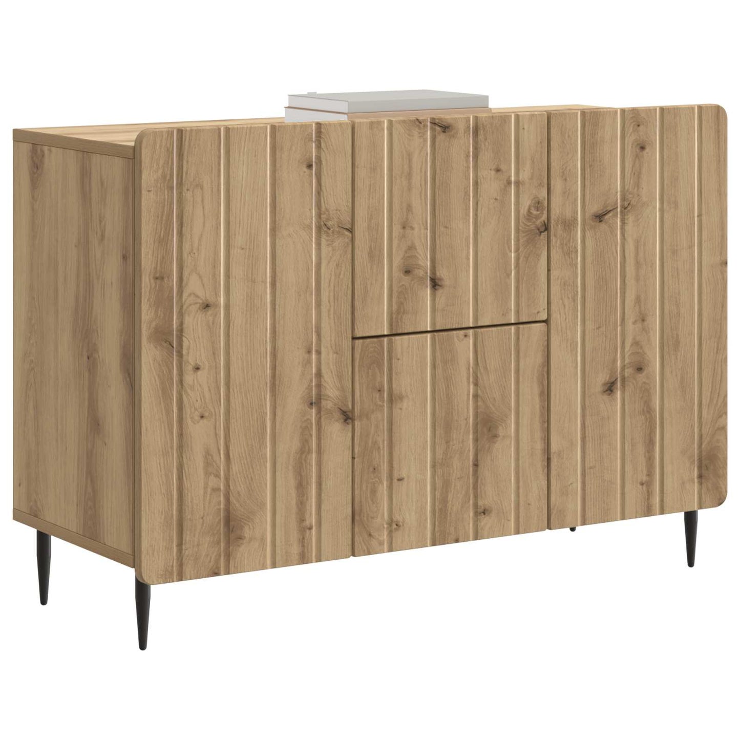 Sideboard med låda Artisan-ek 89 x 34,5 x 62 cm Konstruerat trä