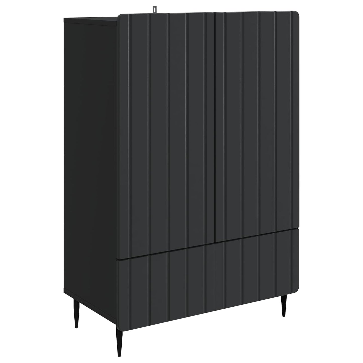 Sideboard med låda Svart 66 x 34,5 x 97 cm Konstruerat trä
